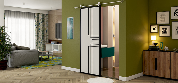 sliding bathroom door installation in Jasmine Estates